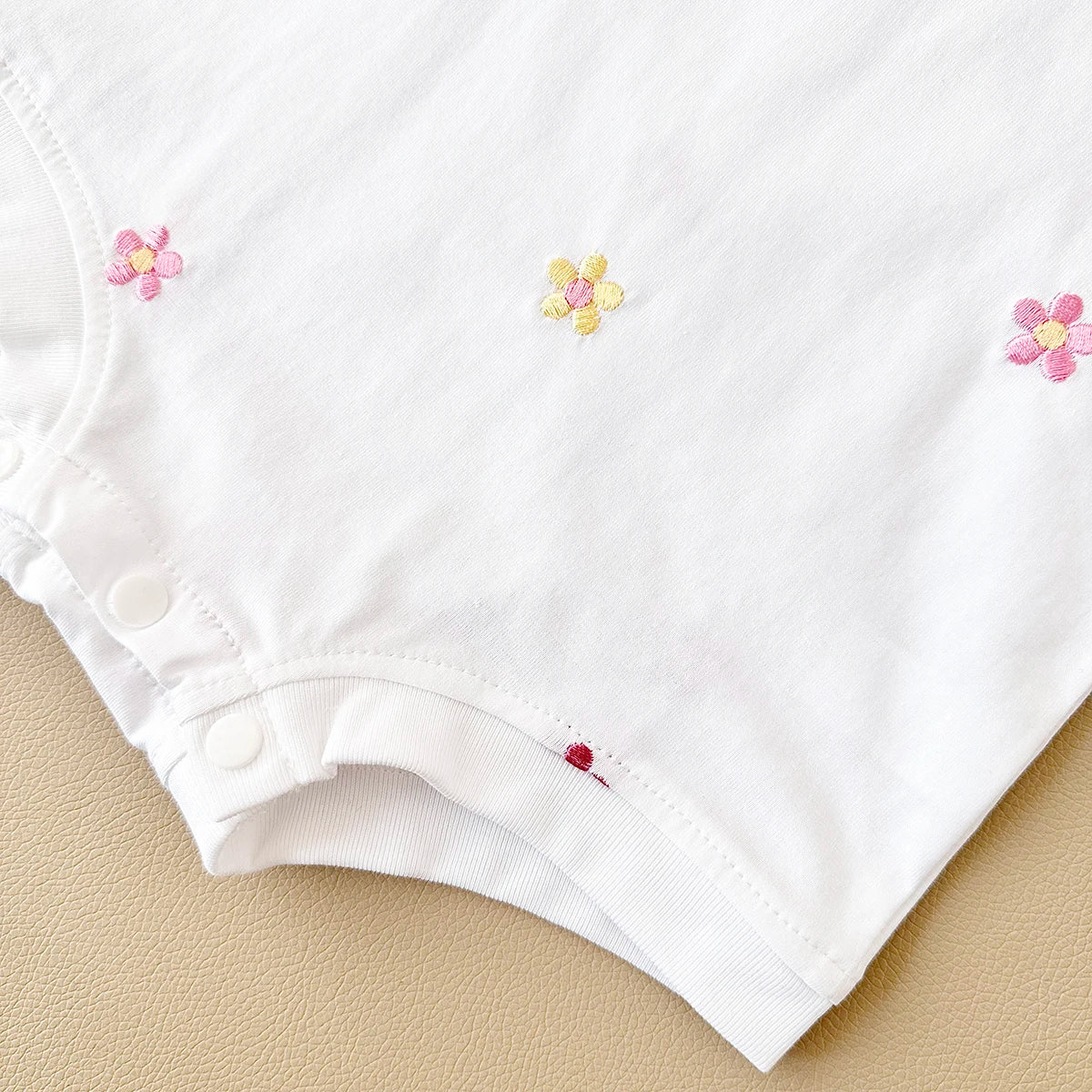 Summer Baby Romper: Floral Print Cotton Bodysuit for Girls (0-18M)