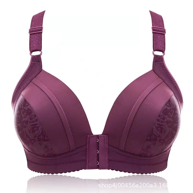 Front Buckle Bra – Wireless, Anti-Sagging, Large Size, Comfortable Lining