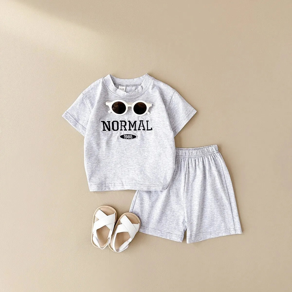 2PCS Baby Outfit Set: Infant Top & Bottom for Boys & Girls (Casual Sportswear)