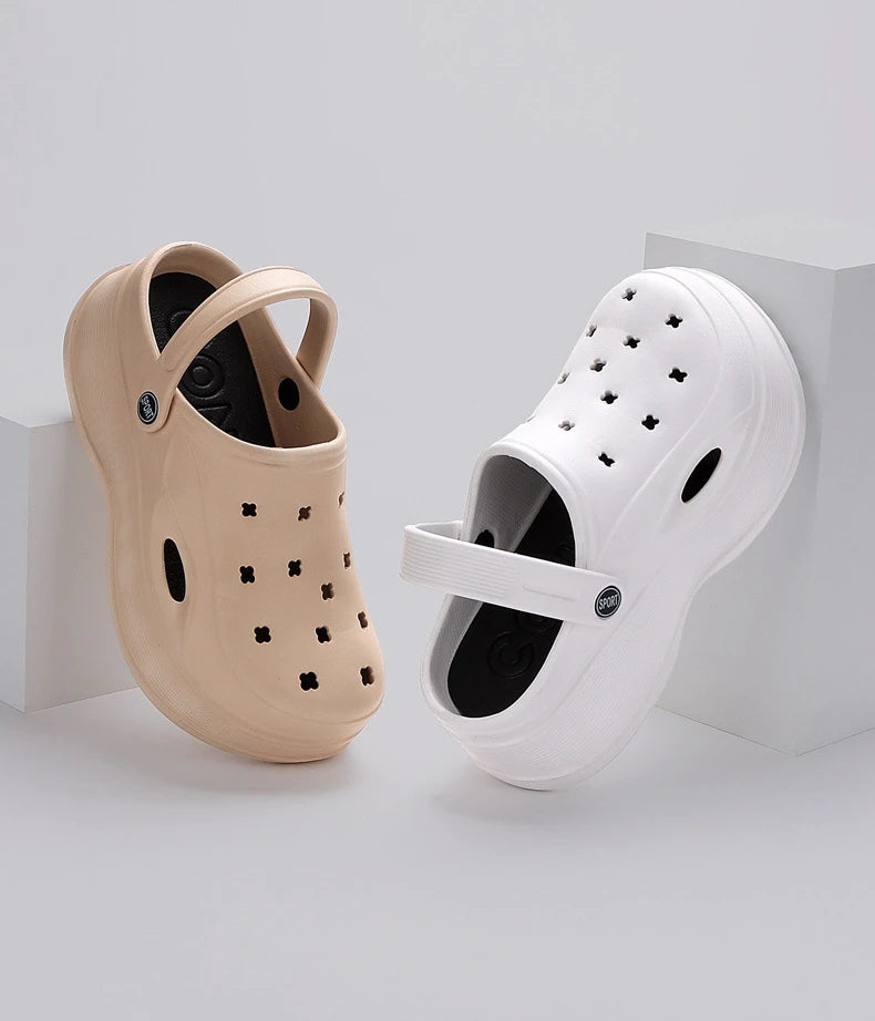 Chunky Platform Clogs – Non-Slip Beach Sandals, EVA Wedges