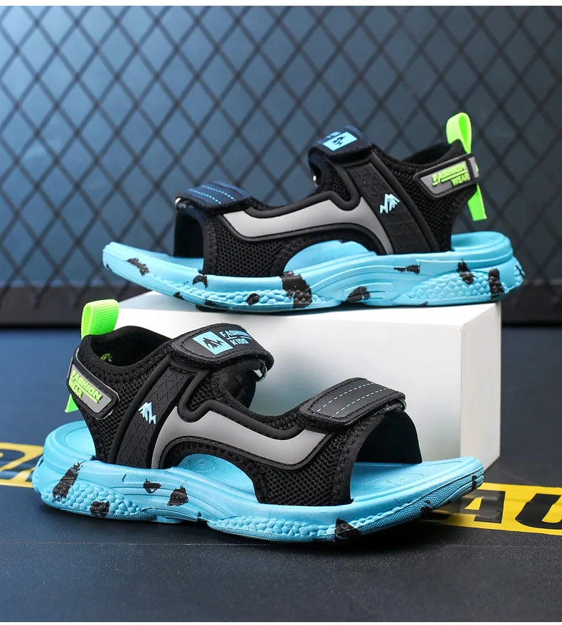 Kids' Camouflage Platform Sandals – Lightweight, Non-Slip Outdoor Beach Shoes