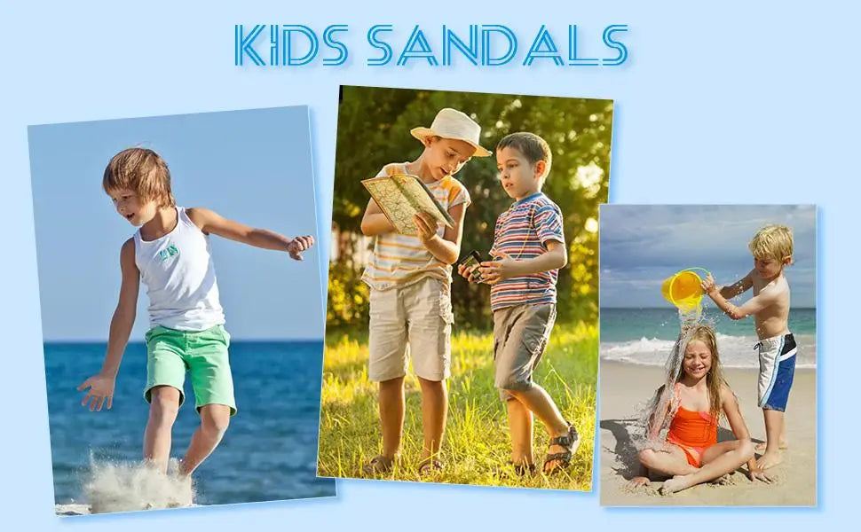 Boys' Summer Beach Sandals – Closed Toe, Safety Shoes for Kids