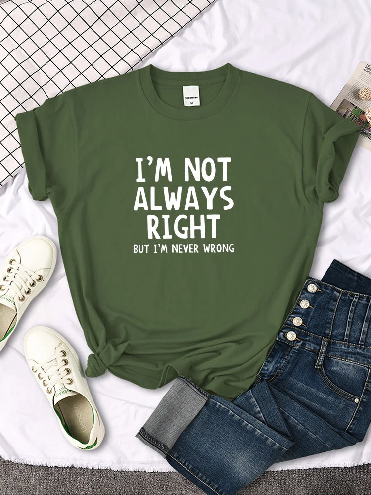 Women’s Oversized T-Shirt – Cool Letter Print, Casual Round Neck Tee