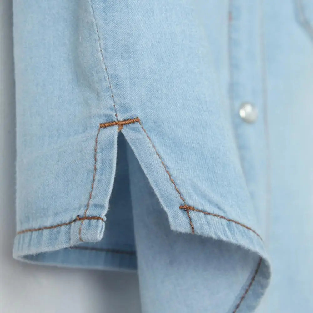 Tie Knot Denim Jacket, Cropped Length, Single-Breasted, Lace-Up Blue Jeans Cardigan.
