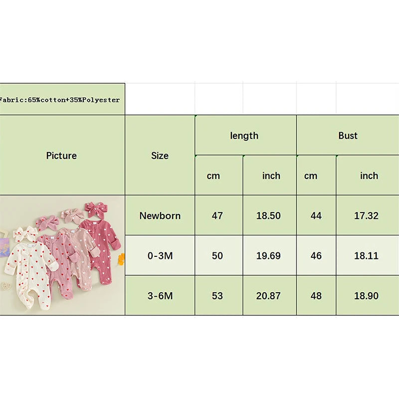 Lioraitiin 0-6M Baby Girl Valentine's Outfit: Ruffle Romper & Headband Set