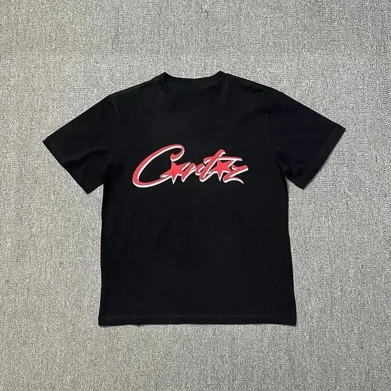 Women’s American T-Shirt – Pure Cotton, Oversized Hip Hop Print, Luxury Brand