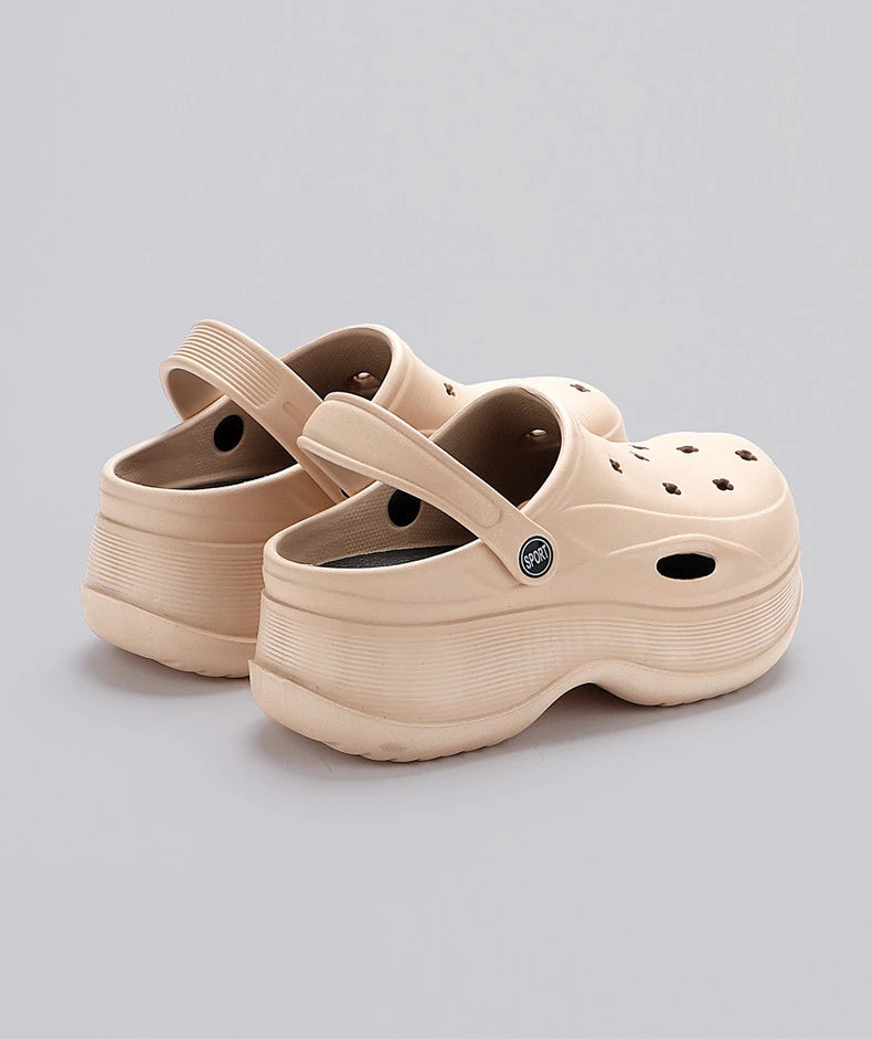 Chunky Platform Clogs – Non-Slip Beach Sandals, EVA Wedges
