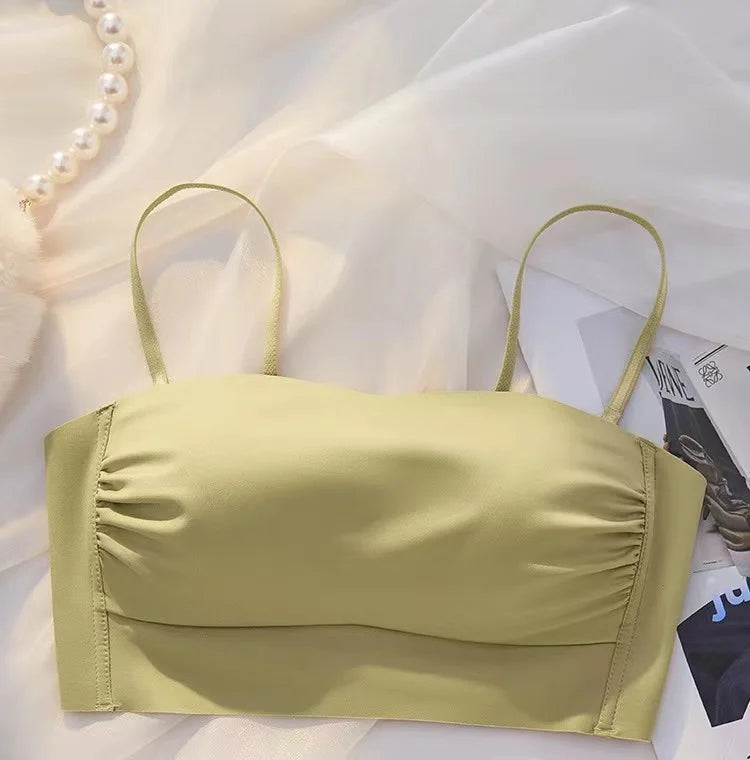 Anti-Shadow Light Bra for Women – Thin Straps, Sexy Back Vest, All-in-One for Outerwear.