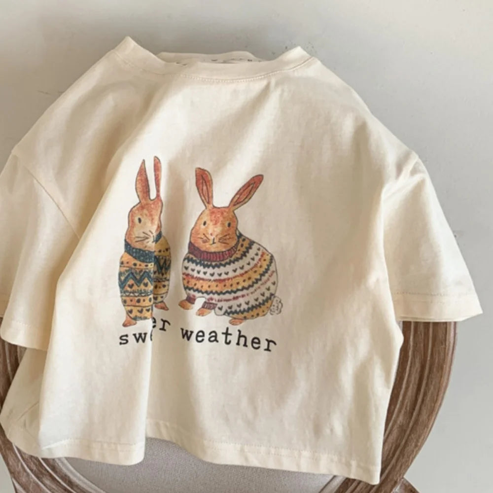 Kids’ Summer T-Shirt – Cute Printed Short Sleeve Top for Boys & Girls
