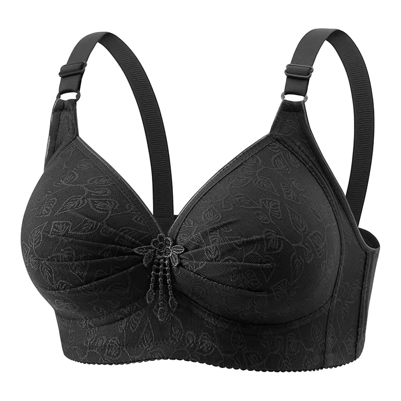 Comfortable Wireless Bra – Breathable, Push-Up, Large Size 36-50 B/C Cups