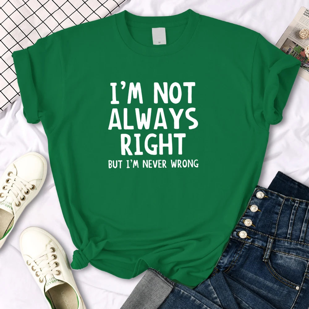 Women’s Oversized T-Shirt – Cool Letter Print, Casual Round Neck Tee