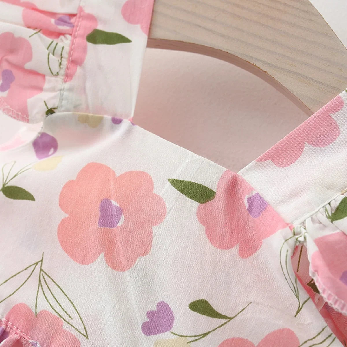Baby Girl Summer Dress: Floral Beach Dress with Hat
