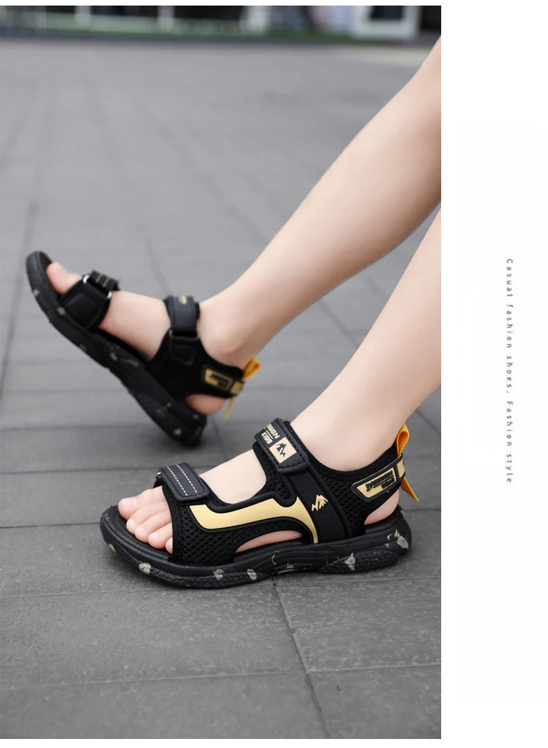 Kids' Camouflage Platform Sandals – Lightweight, Non-Slip Outdoor Beach Shoes