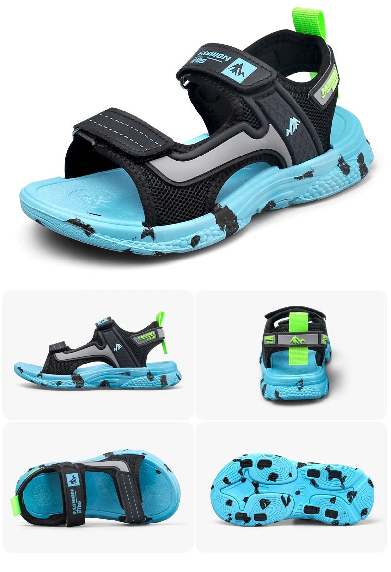 Kids' Camouflage Platform Sandals – Lightweight, Non-Slip Outdoor Beach Shoes