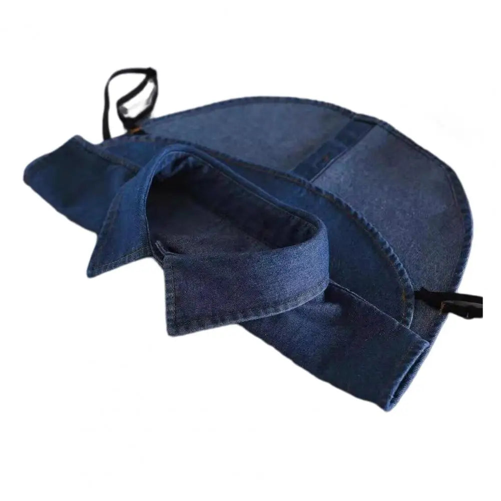 Denim Fake Collar Shirt, Women's Detachable Half Blouse, Removable Collar Accessory.