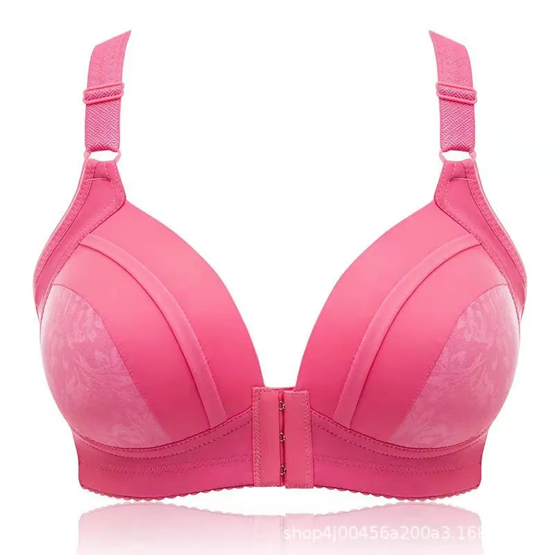 Front Buckle Bra – Wireless, Anti-Sagging, Large Size, Comfortable Lining