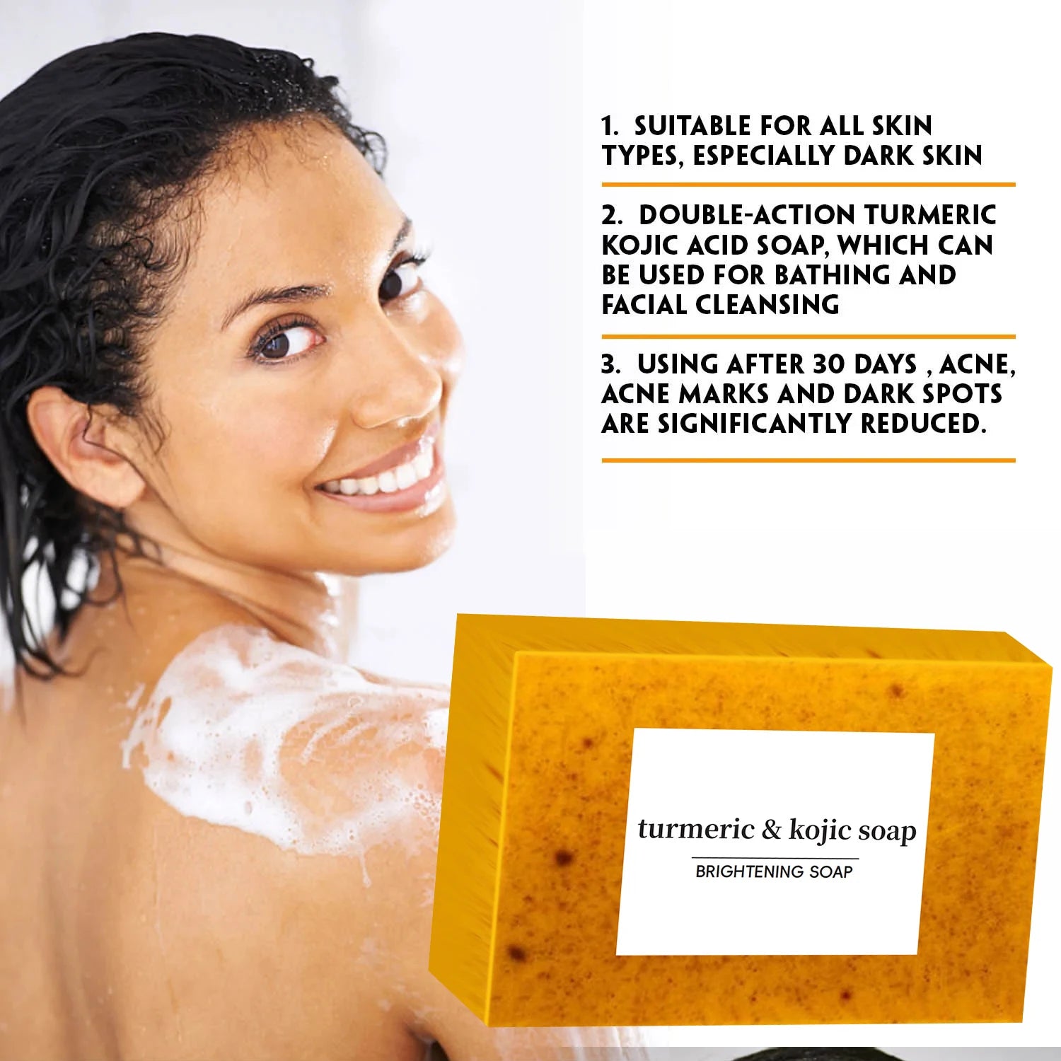 Turmeric Kojic Acid Soap – Acne, Dark Spot & Skin Tone Treatment