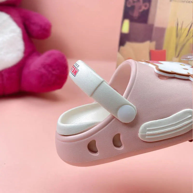 Sanrio Kids' Clogs – Hello Kitty Princess Beach Sandals, Soft-Soled Wading Shoes