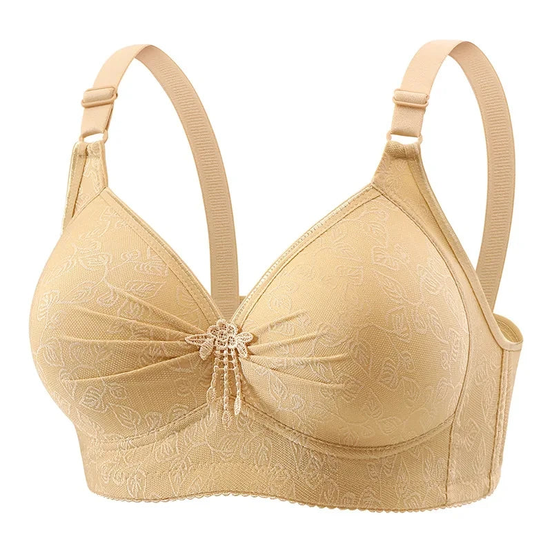 Comfortable Wireless Bra – Breathable, Push-Up, Large Size 36-50 B/C Cups