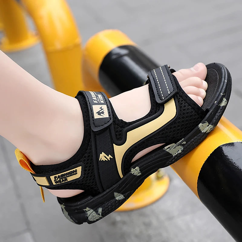 Kids' Camouflage Platform Sandals – Lightweight, Non-Slip Outdoor Beach Shoes