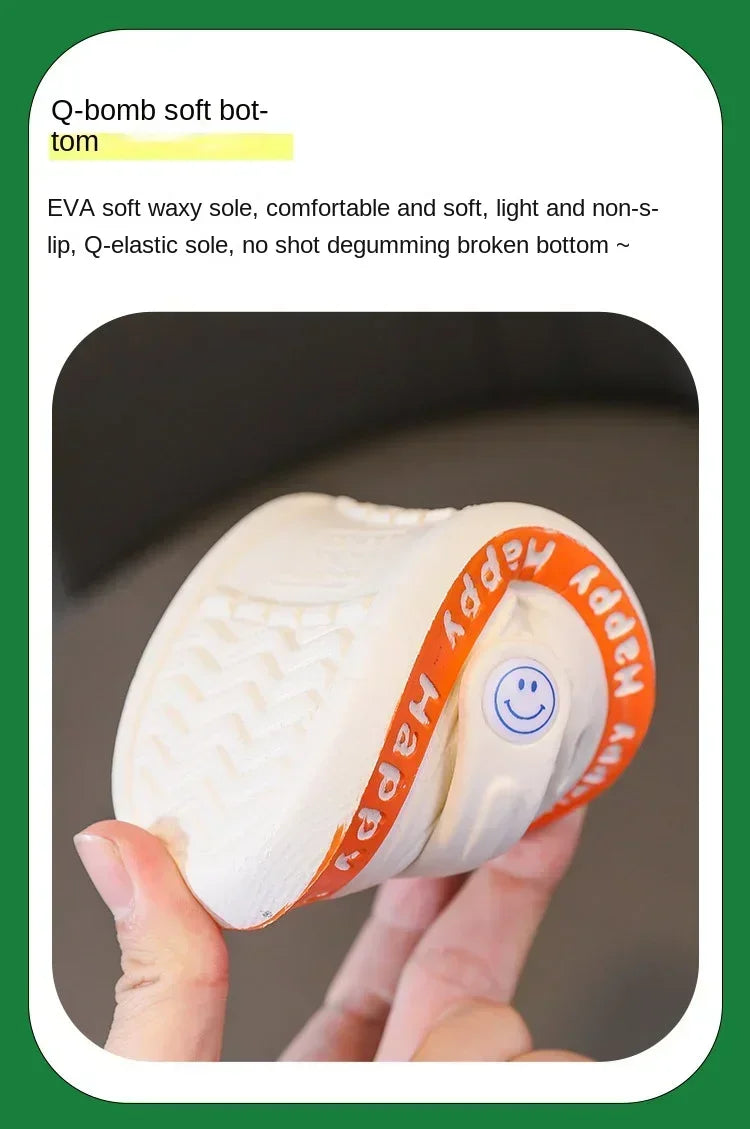 Kids' Cartoon DIY Sandals – Anti-Skid Beach Shoes for Boys & Girls