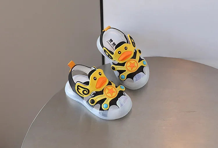 Kids' Colorful Sandals with Lights – Soft Sole Casual Sneakers for Boys & Girls