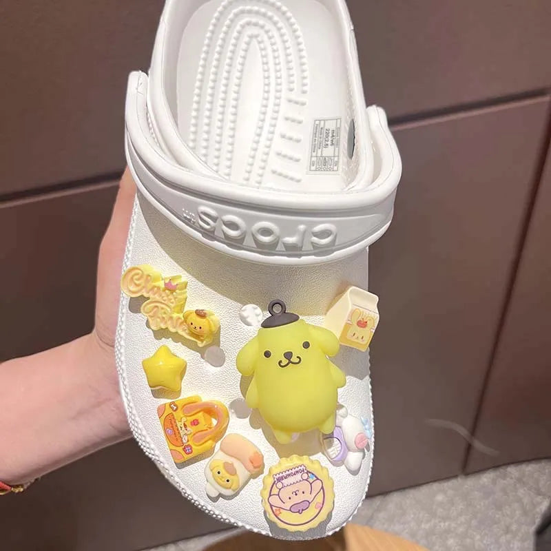 Sanrio LED Shoe Charms Set – Kuromi, Cinnamoroll, Pochacco, and More, Kawaii DIY Gift