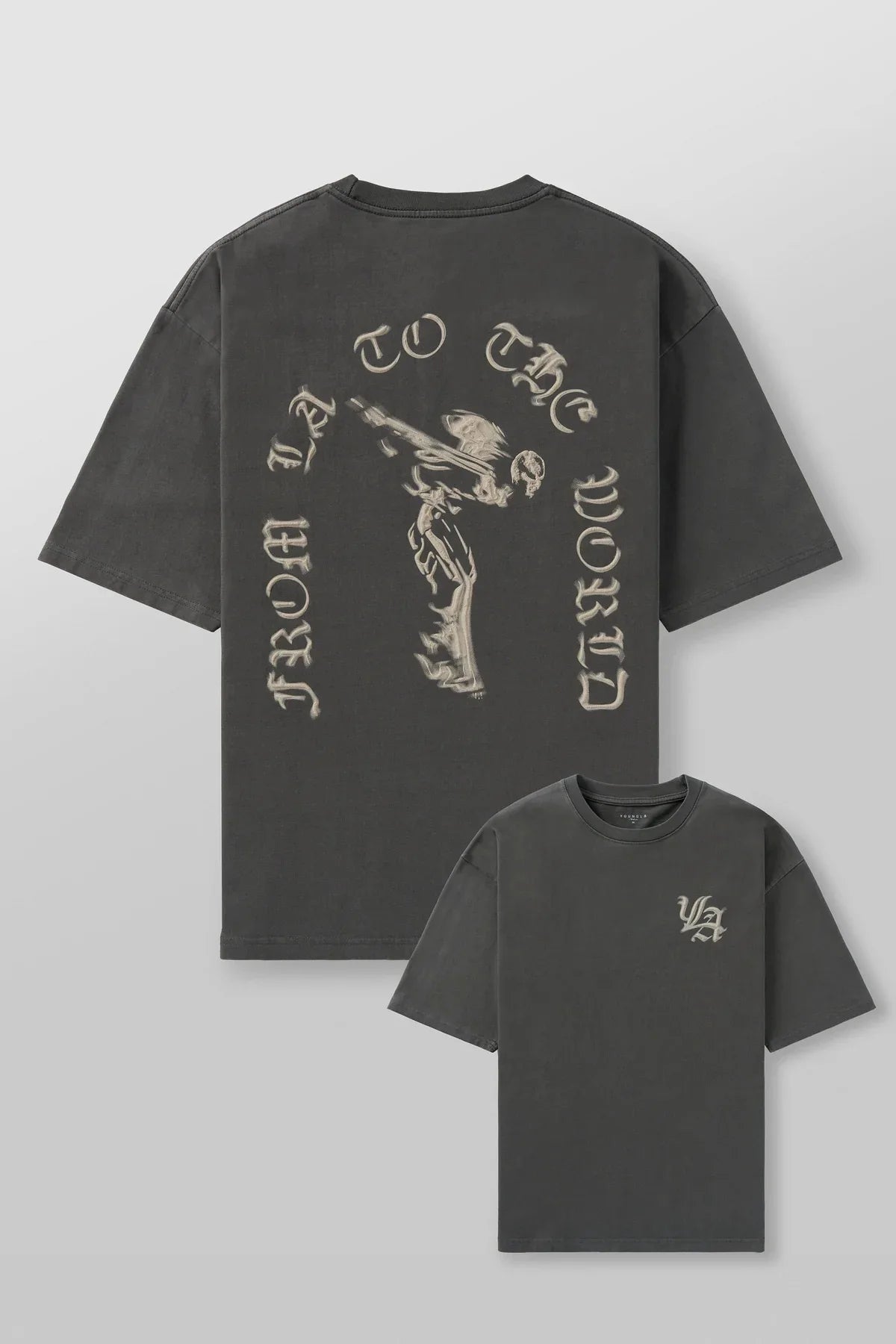 Men’s Hip Hop T-Shirt – 100% Cotton, Loose Fit, Round Neck, Short Sleeve