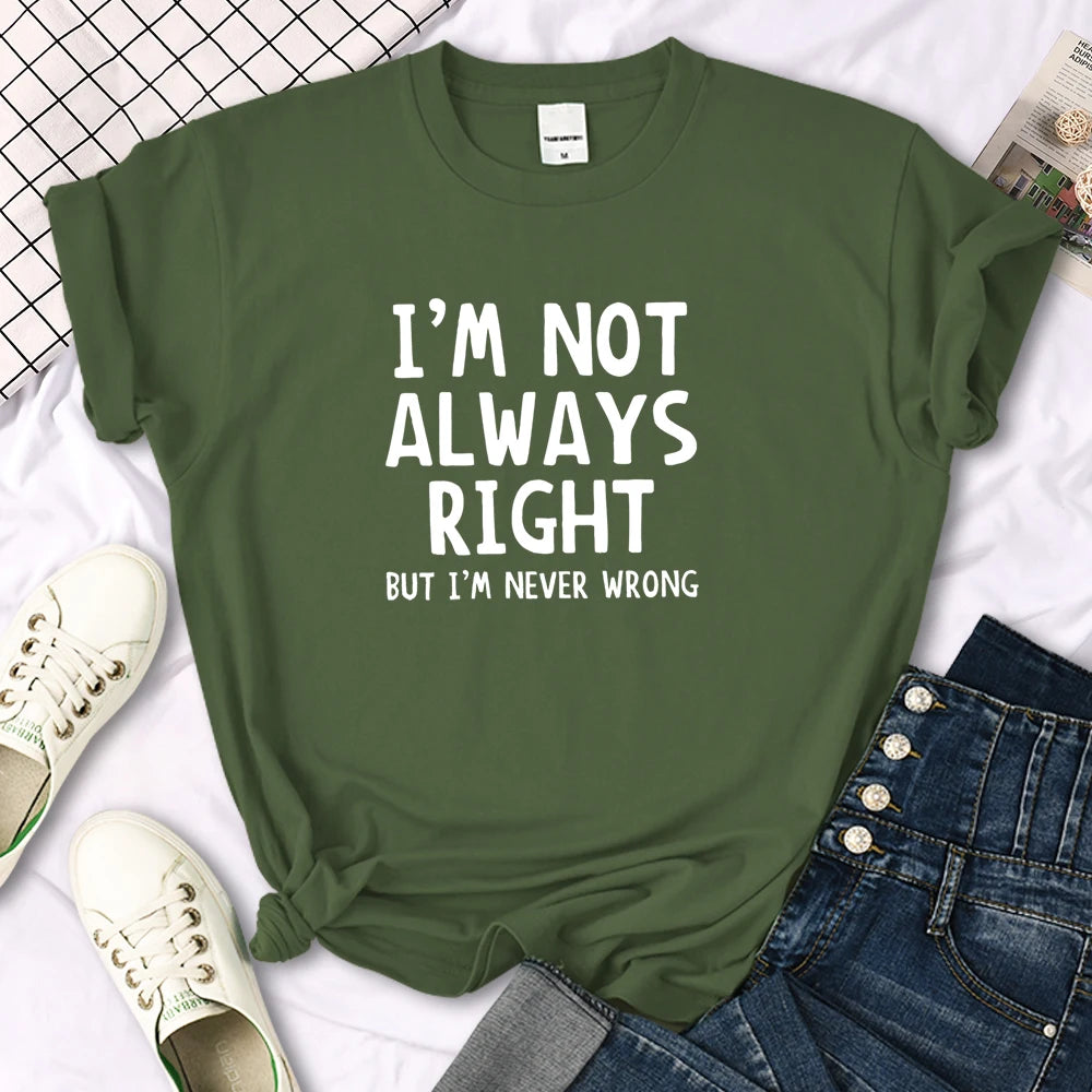 Women’s Oversized T-Shirt – Cool Letter Print, Casual Round Neck Tee