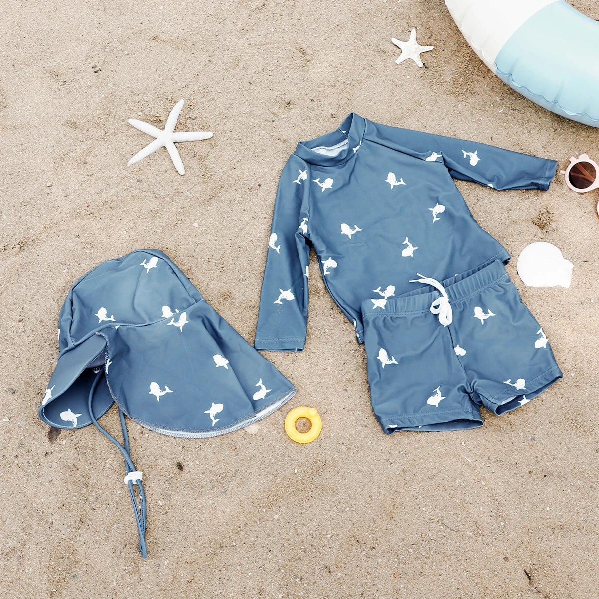 Elinfant Long Sleeve Baby Girls Swimwear: Summer Bikini Set with Hat