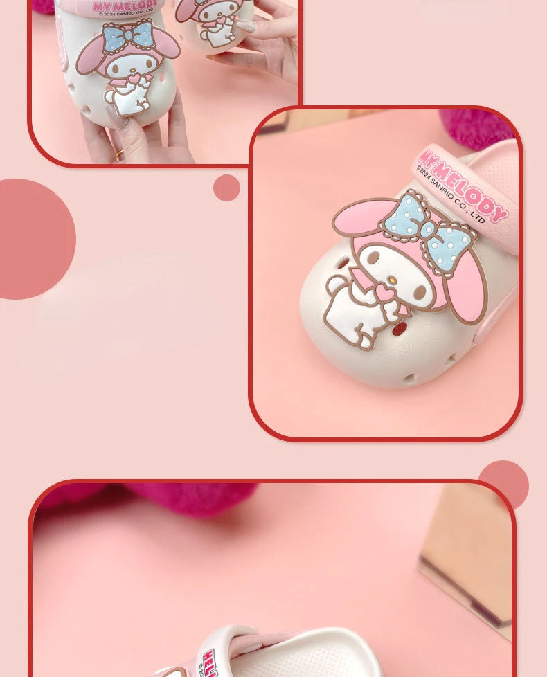 Sanrio Kids' Clogs – Hello Kitty Princess Beach Sandals, Soft-Soled Wading Shoes