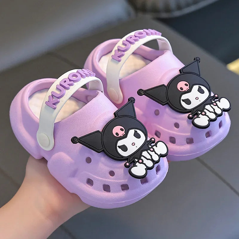 Kids' Hello Kitty & Cinnamoroll Cartoon Sandals – Cute Anti-Slip Garden & Bath Slippers