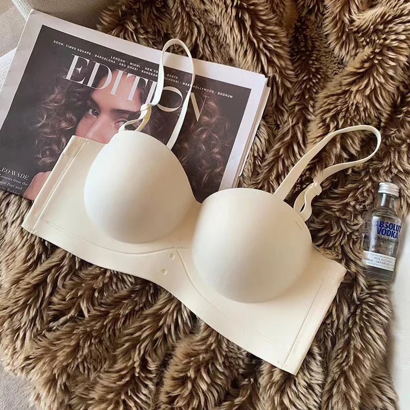 Half-Cup Push-Up Bra – Seamless No-Wire Sling Bra for Small Breasts