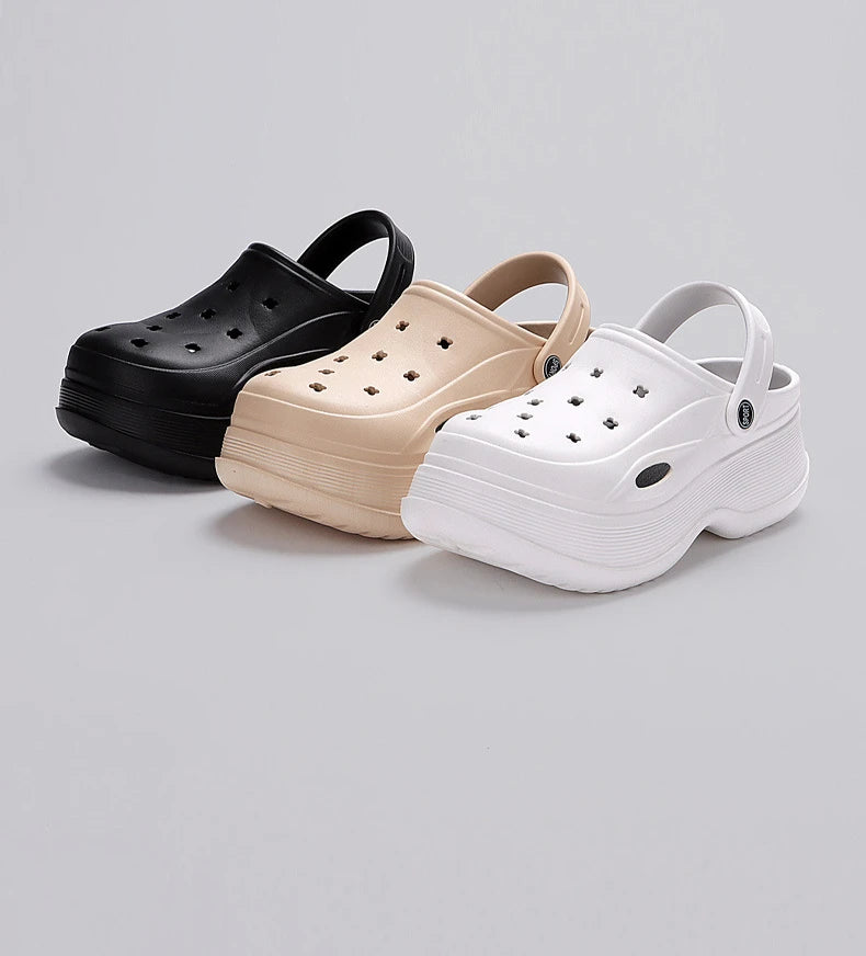 Chunky Platform Clogs – Non-Slip Beach Sandals, EVA Wedges