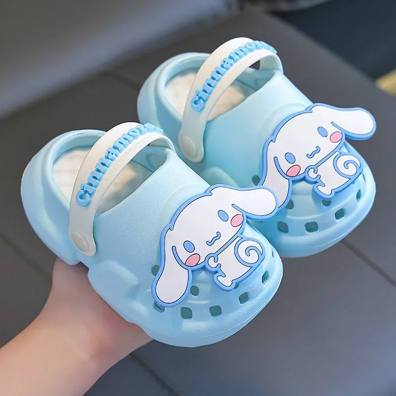 Kids' Hello Kitty & Cinnamoroll Cartoon Sandals – Cute Anti-Slip Garden & Bath Slippers