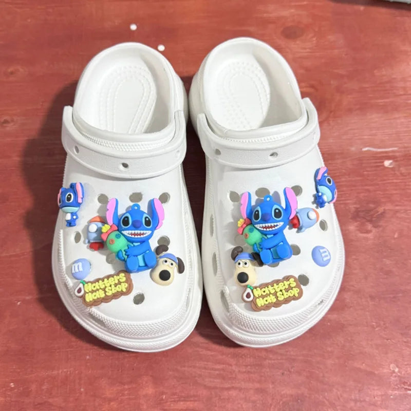 MINISO Stitch Shoe Charms – Cute 3D DIY Decorations for Kids’ Clogs, Birthday Gift