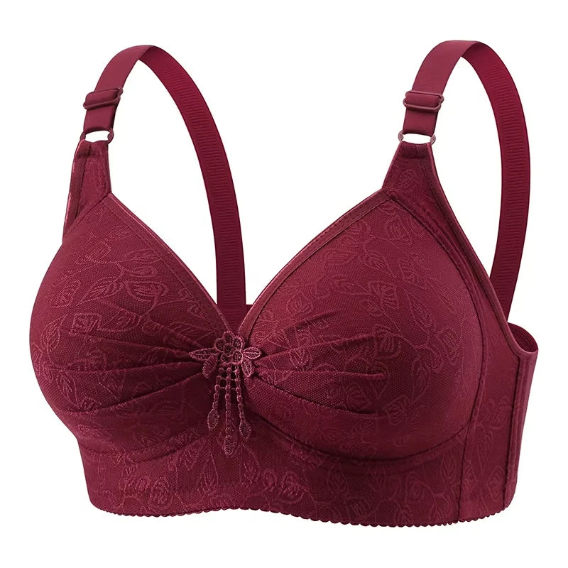 Comfortable Wireless Bra – Breathable, Push-Up, Large Size 36-50 B/C Cups