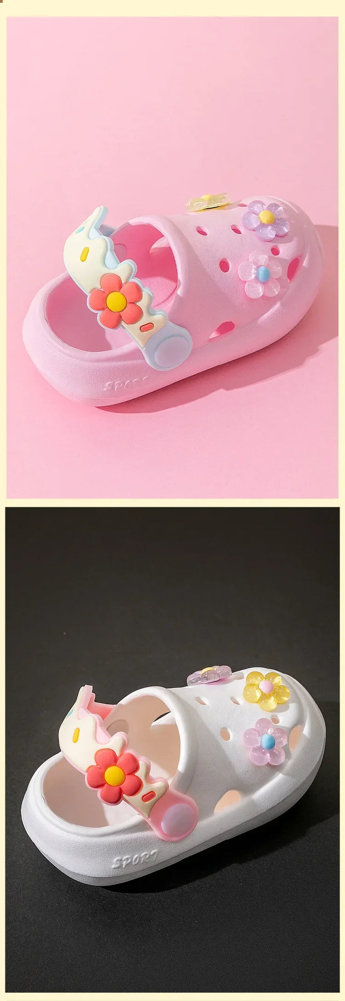 Kids' Summer Slippers – Cute Flower Soft Sole Sandals, Anti-Slip Beach Shoes