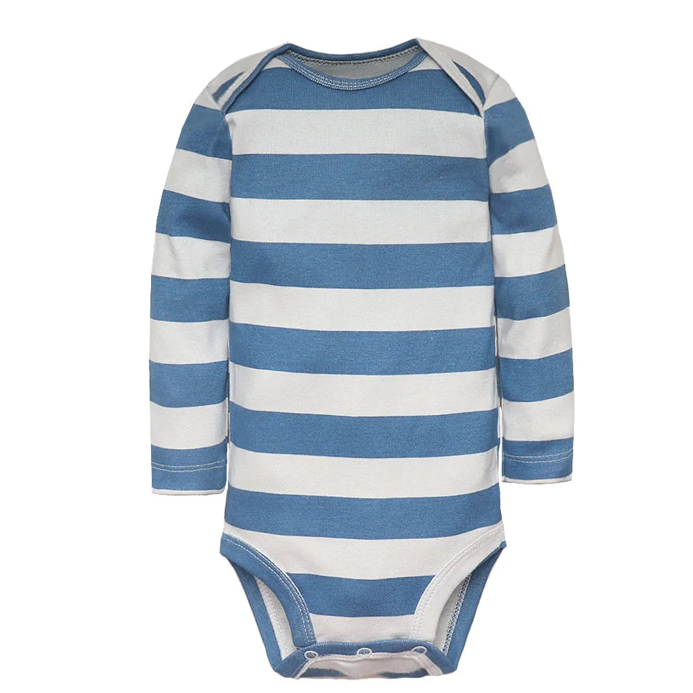 5PCS Baby Bodysuit Set: Long Sleeve Cotton Jumpsuits for Spring & Autumn (Boys & Girls)