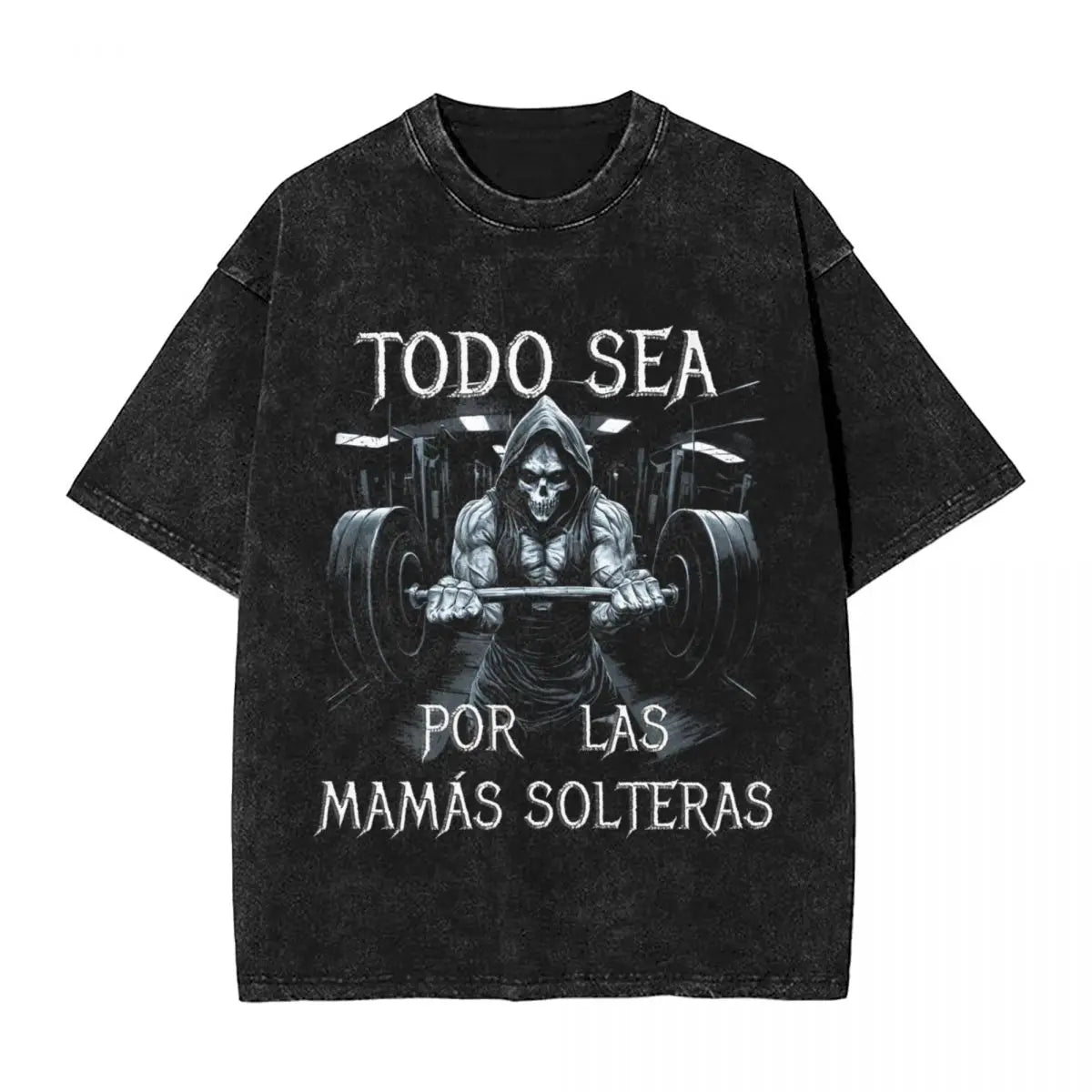 Men’s T-Shirt – "Calacas Chidas" Washed Gym Tee, Trendy Casual Top