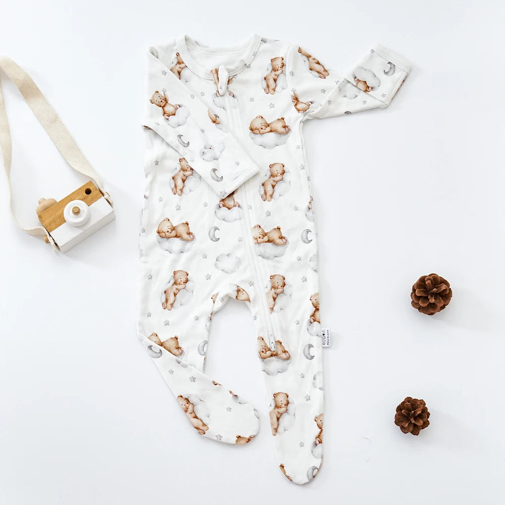 Kangobaby #My Soft Life# Baby Bodysuit: Long Sleeve Romper for Newborns & Infants