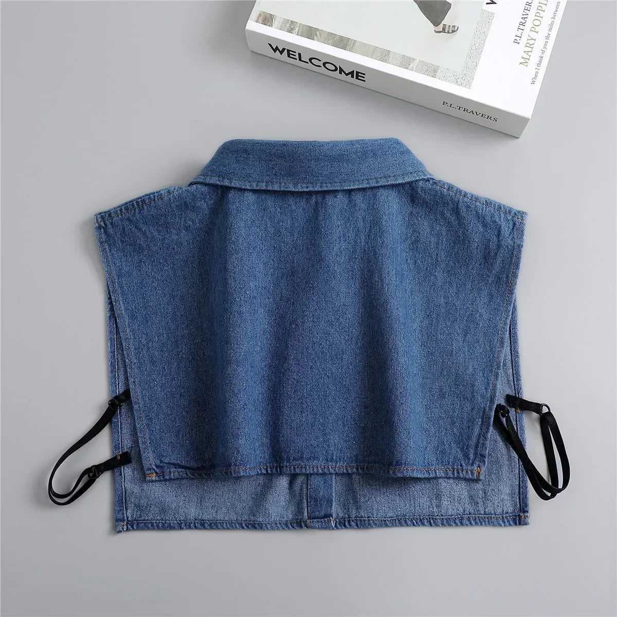 Vintage Detachable Denim Shirt Collar – Women's Faux Lapel Accessory