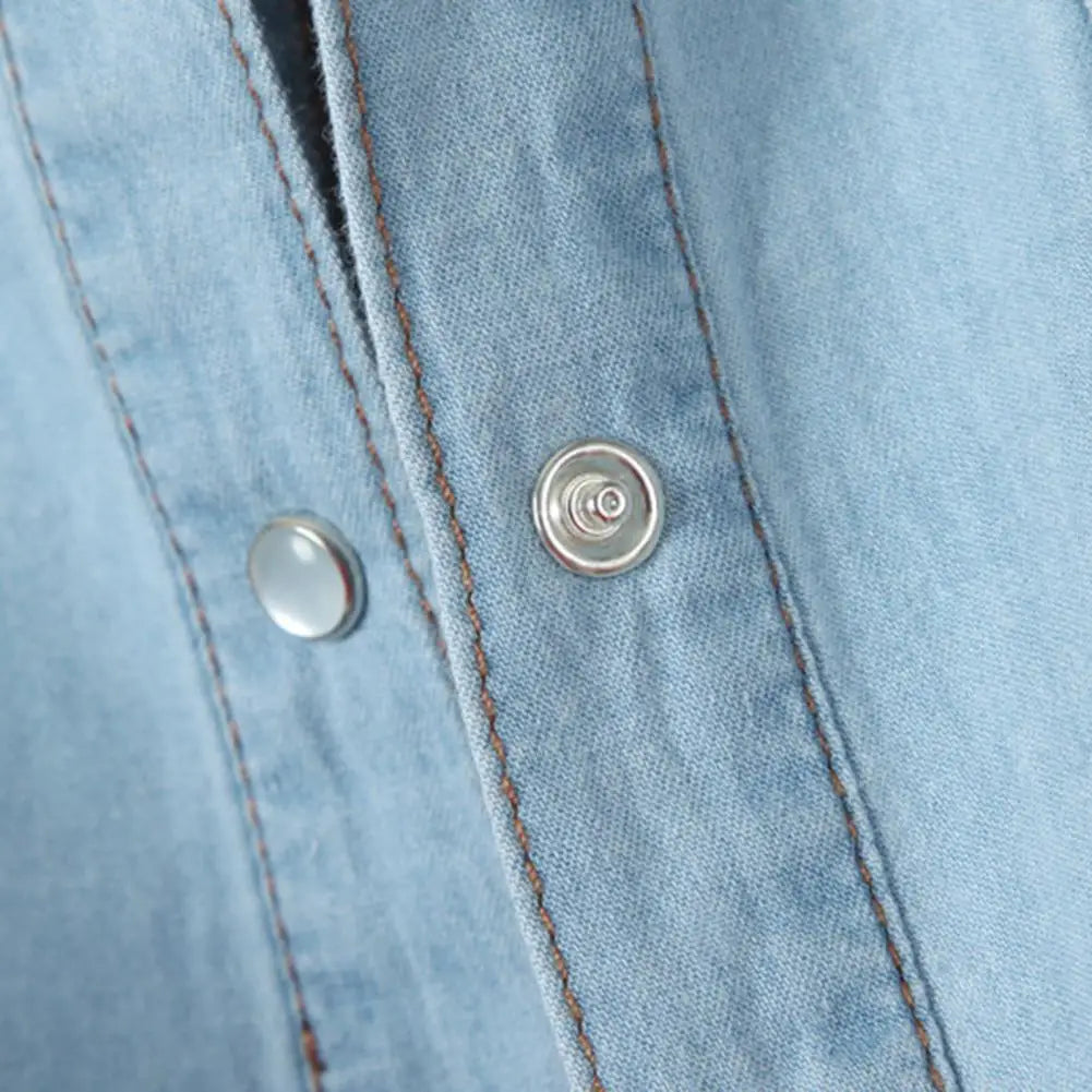 Tie Knot Denim Jacket, Cropped Length, Single-Breasted, Lace-Up Blue Jeans Cardigan.
