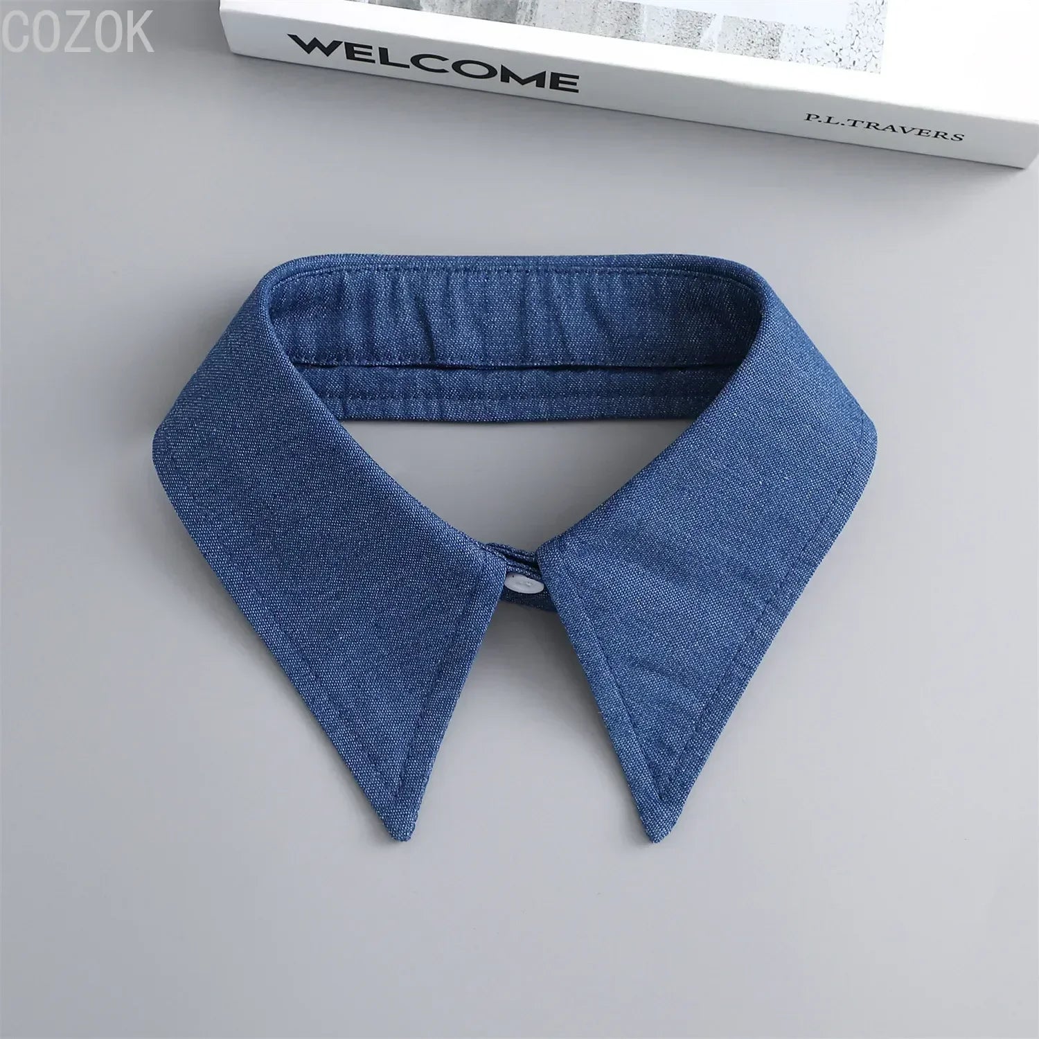 Vintage Detachable Denim Shirt Collar – Women's Faux Lapel Accessory