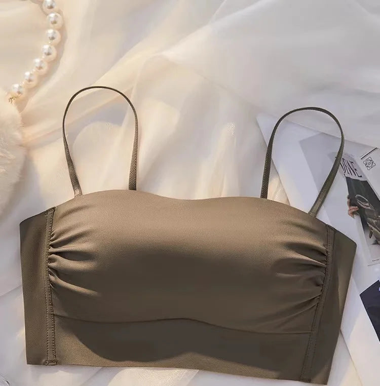 Anti-Shadow Light Bra for Women – Thin Straps, Sexy Back Vest, All-in-One for Outerwear.