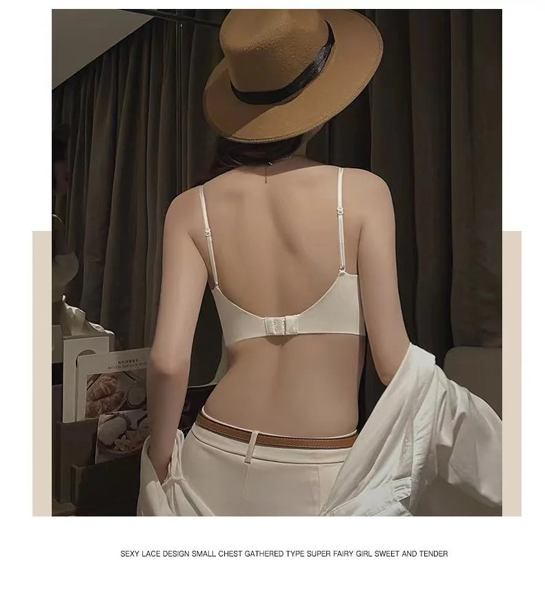 Anti-Shadow Light Bra for Women – Thin Straps, Sexy Back Vest, All-in-One for Outerwear.