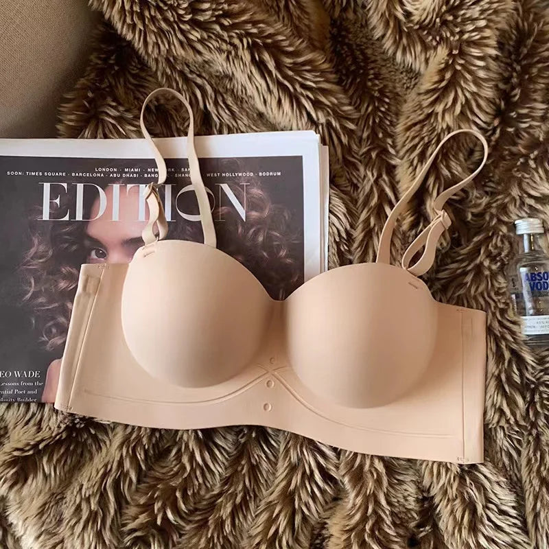 Half-Cup Push-Up Bra – Seamless No-Wire Sling Bra for Small Breasts