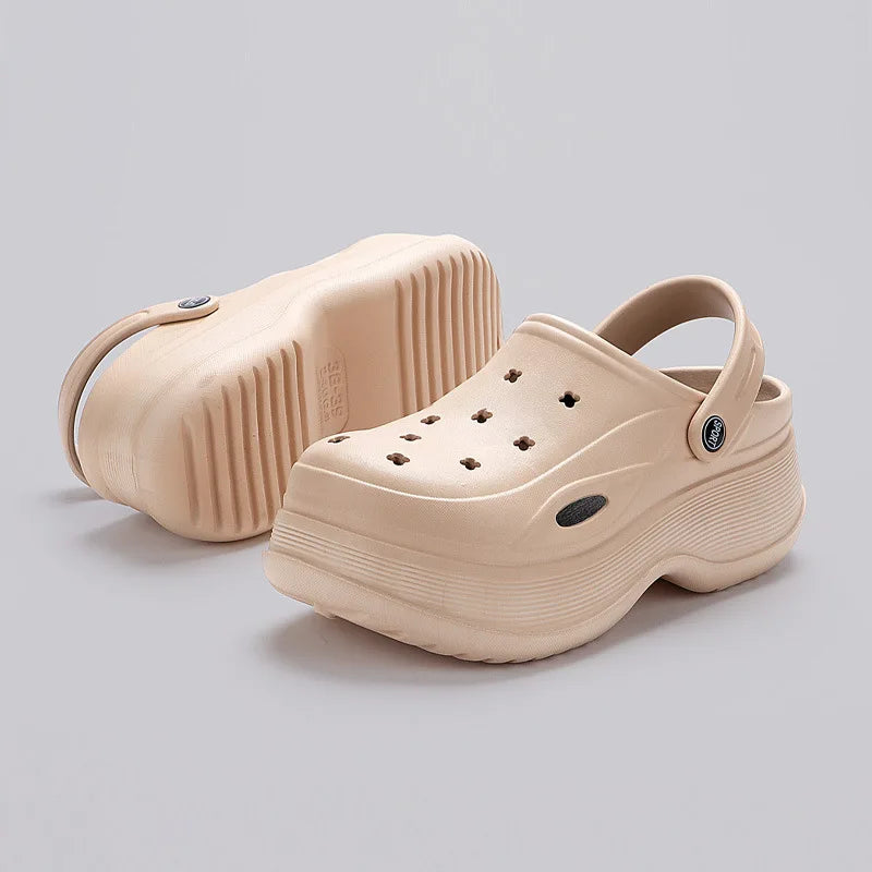 Chunky Platform Clogs – Non-Slip Beach Sandals, EVA Wedges