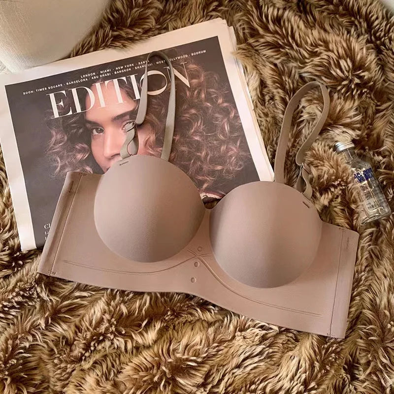 Half-Cup Push-Up Bra – Seamless No-Wire Sling Bra for Small Breasts