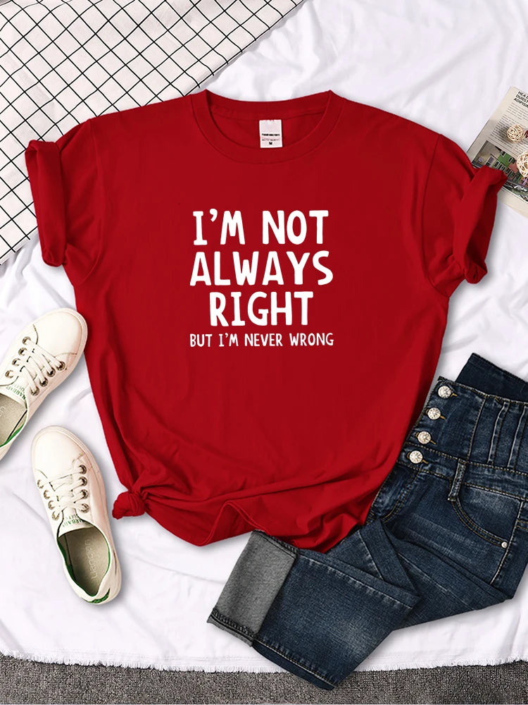 Women’s Oversized T-Shirt – Cool Letter Print, Casual Round Neck Tee
